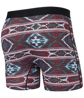 SAXX Quest Quick Dry Ikat Stripe Print Mesh 5#double; Inseam Boxer Briefs