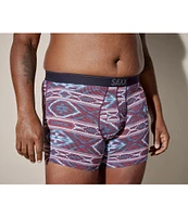 SAXX Quest Quick Dry Ikat Stripe Print Mesh 5#double; Inseam Boxer Briefs