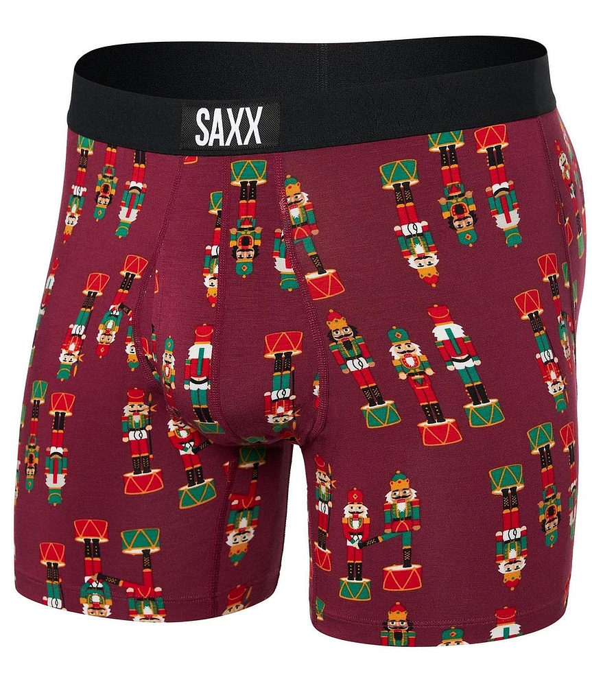 SAXX Ultra Super Soft Relaxed Fit Christmas Nutcracker 5#double; Inseam Boxer Briefs