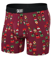 SAXX Ultra Super Soft Relaxed Fit Christmas Nutcracker 5#double; Inseam Boxer Briefs