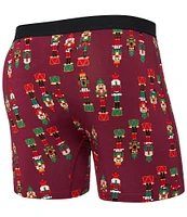 SAXX Ultra Super Soft Relaxed Fit Christmas Nutcracker 5#double; Inseam Boxer Briefs