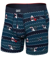 SAXX Vibe Xtra Get Sharky Hurricane 6#double; Inseam Boxer Briefs