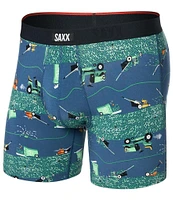 SAXX Vibe Xtra Slim Lawn Equipment Printed 6#double; Boxer Briefs