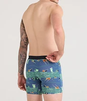 SAXX Vibe Xtra Slim Lawn Equipment Printed 6#double; Boxer Briefs