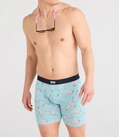 SAXX Vibe Xtra Solid/Flamingo Printed 6#double; Boxer Briefs 2-Pack