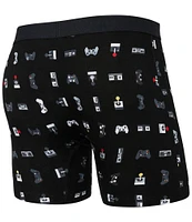 SAXX Vibe Xtra Super Soft Gamer Printed 6#double; Inseam Boxer Briefs