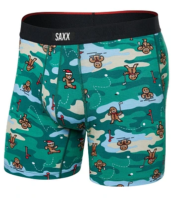 SAXX Vibe Xtra Super Soft Holiday Printed 6#double; Inseam Boxer Briefs