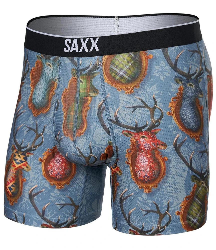 SAXX Volt Breathable Mesh Slim Fit Mr. Deer Face 5#double; Inseam Boxer Briefs