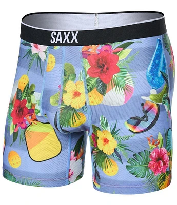 SAXX Volt Pickleball-Themed Striped/Tropical Floral 5#double; Boxer Briefs