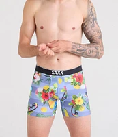 SAXX Volt Pickleball-Themed Striped/Tropical Floral 5#double; Boxer Briefs