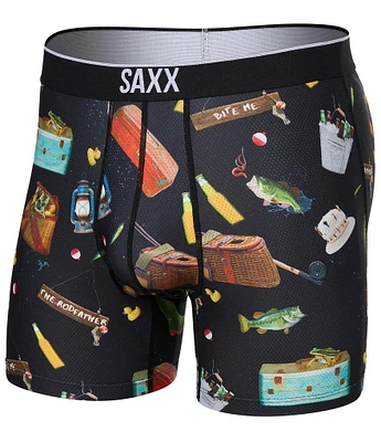 SAXX Volt Breathable Mesh Slim Fit Catch Phrases 5#double; Inseam Boxer Briefs