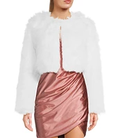 Say What Long Sleeve Faux Fur Jacket