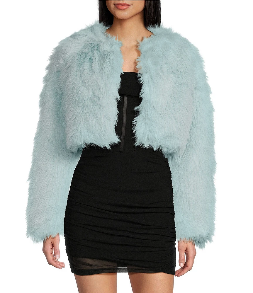 Say What Long Sleeve Faux Fur Jacket