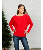 Say What Ribbed Dolman Sleeve Sweater