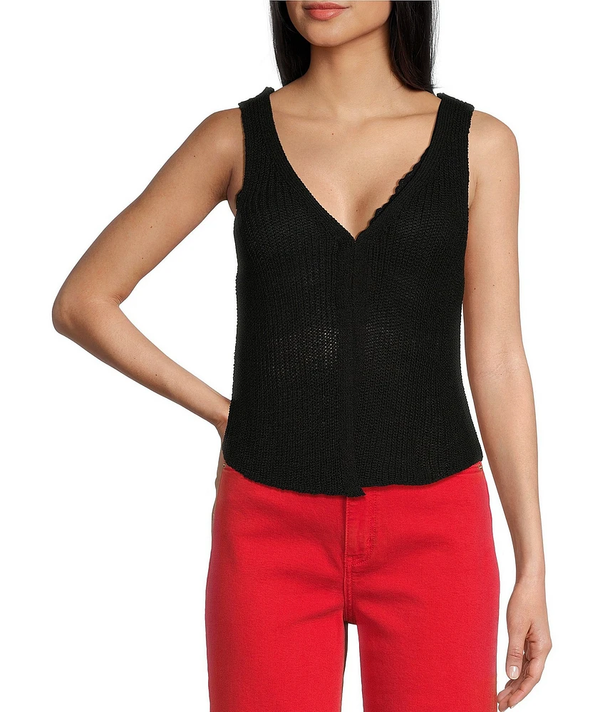 Say What Sleeveless Hook & Eye Vest