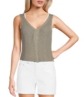 Say What Sleeveless Hook & Eye Vest