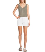 Say What Sleeveless Hook & Eye Vest