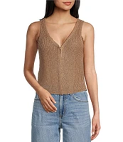 Say What Sleeveless Hook & Eye Vest
