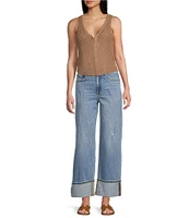 Say What Sleeveless Hook & Eye Vest