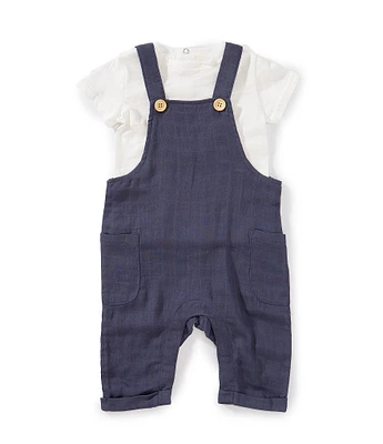 Scene&Heard Baby Boys 3-24 Months Linen Short Sleeve Coverall Set