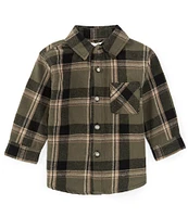 Scene&Heard Baby Boys 3-24 Months Long Sleeve Collared Woven Plaid Button Up Shirt