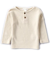 Scene&Heard Baby Boys 3-24 Months Long Sleeve Waffle Knit Henley T-Shirt