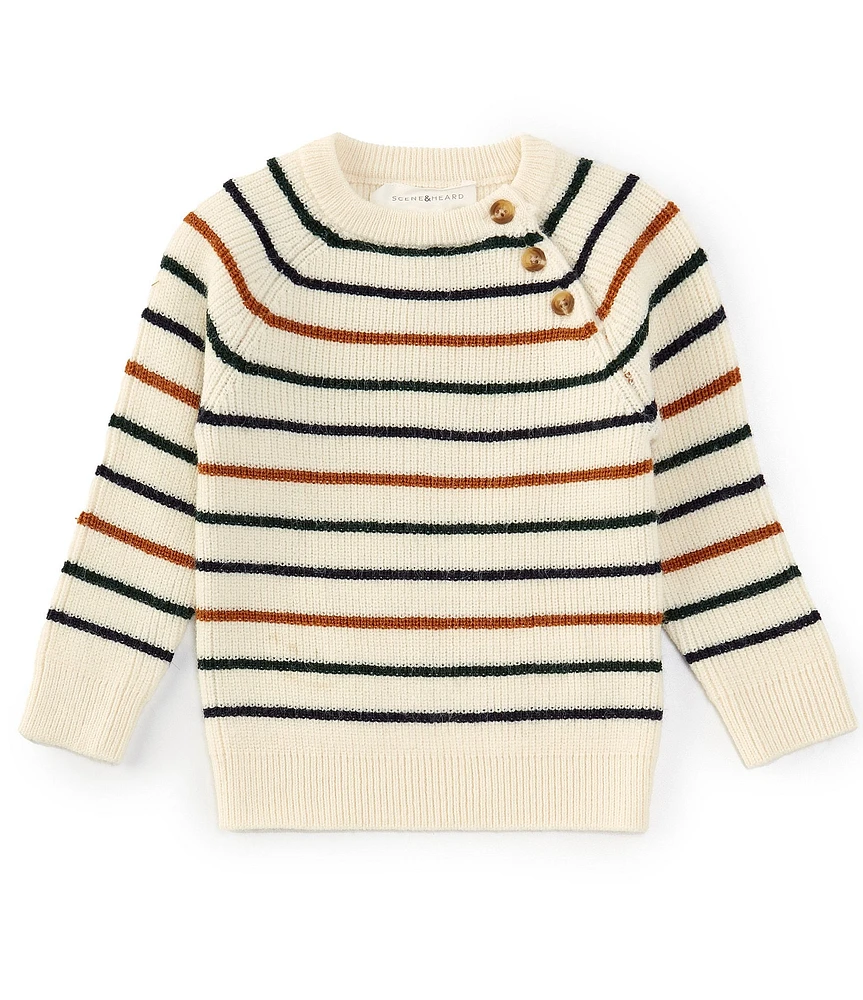 Scene&Heard Baby Boys 3-24 Months Multi Stripe Long Sleeve Sweater