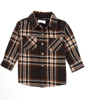 Scene&Heard Baby Boys 3-24 Months Plaid Button Front Long Sleeve Shirt