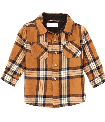 Scene&Heard Baby Boys 3-24 Months Plaid Button Front Long Sleeve Shirt