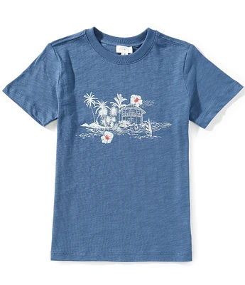 Scene&Heard Big Boys 8-20 Floral Screen Print T-Shirt