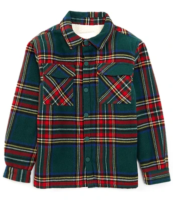 Scene&Heard Big Boys Green Plaid Shacket