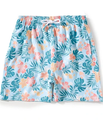 Scene&Heard Big Boys 8-20 Hibiscus Print Swim Trunks