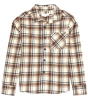 Scene&Heard Big Boys 8-20 Long Sleeve Plaid Sport Button Front Shirt