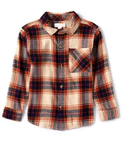 Scene&Heard Big Boys 8-20 Long Sleeve Plaid Button-Down Shirt