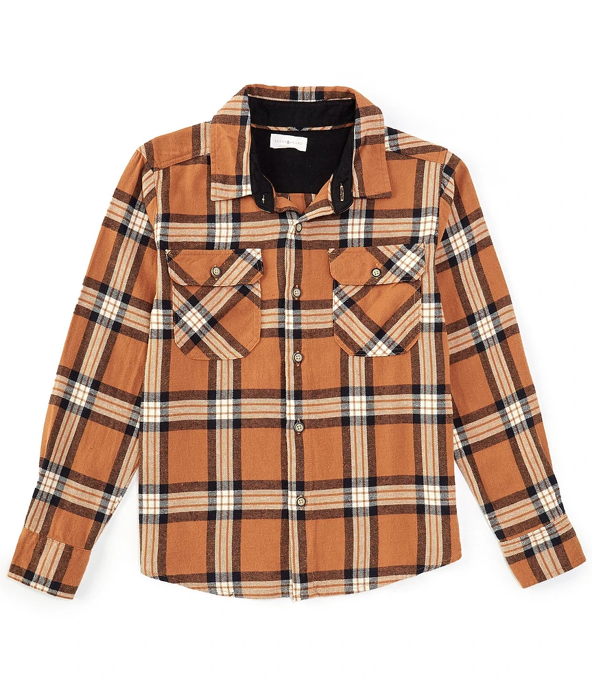 Scene&Heard Big Boys 8-20 Long Sleeve Bright Plaid Sport Shirt