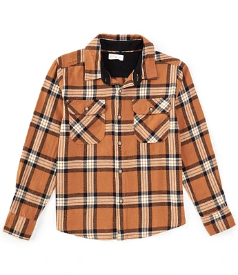 Scene&Heard Big Boys 8-20 Long Sleeve Bright Plaid Sport Shirt