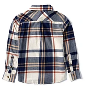 Scene&Heard Big Boys 8-20 Long Sleeve Plaid Woven Shirt