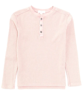 Scene&Heard Big Boys Long Sleeve Thermal Henley Shirt
