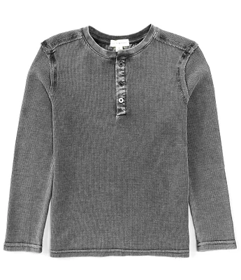 Scene&Heard Big Boys 8-20 Long Sleeve Thermal Henley T-Shirt