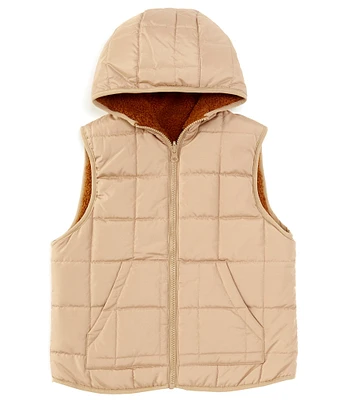 Scene&Heard Big Boys 8-20 Sherpa Lined Reversible Hooded Vest
