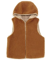 Scene&Heard Big Boys 8-20 Sherpa Lined Reversible Hooded Vest