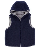 Scene&Heard Big Boys 8-20 Sherpa Lined Reversible Hooded Vest