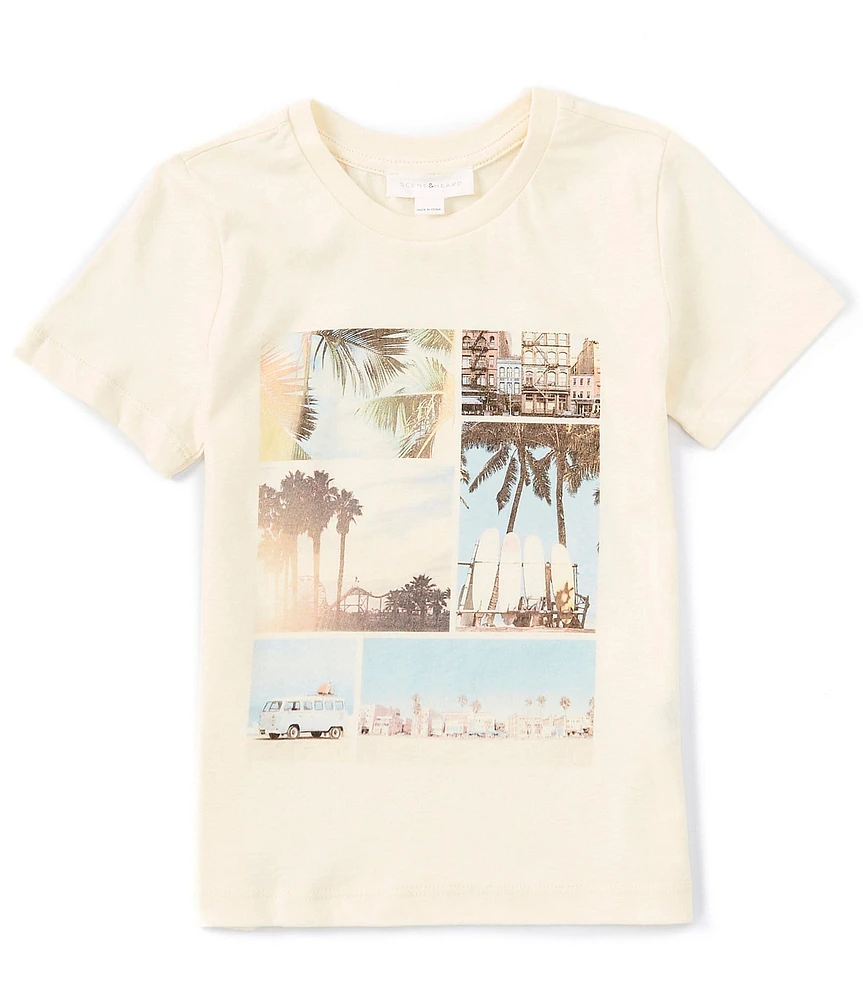 Scene&Heard Big Boys 8-20 Short Sleeve Beach Scene Graphic T-Shirt