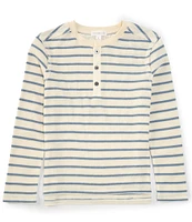 Scene&Heard Big Boys 8-20 Striped Long Sleeve Thermal Henley