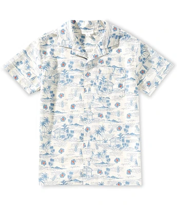 Scene&Heard Big Boys 8-20 Tropical Scene Woven Shirt