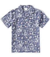 Scene&Heard Big Boys 8-20 Tropical Scene Woven Shirt