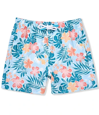 Scene&Heard Little Boys 2T-7 Hibiscus Print Swim Trunks