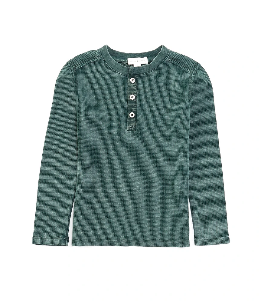 Scene&Heard Little Boys 2T-7 Long Sleeve Thermal Henley Shirt