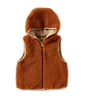 Scene&Heard Little Boys 2T-7 Sherpa Lined Reversible Hooded Vest