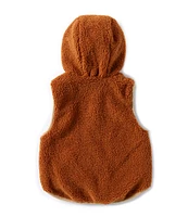 Scene&Heard Little Boys 2T-7 Sherpa Lined Reversible Hooded Vest